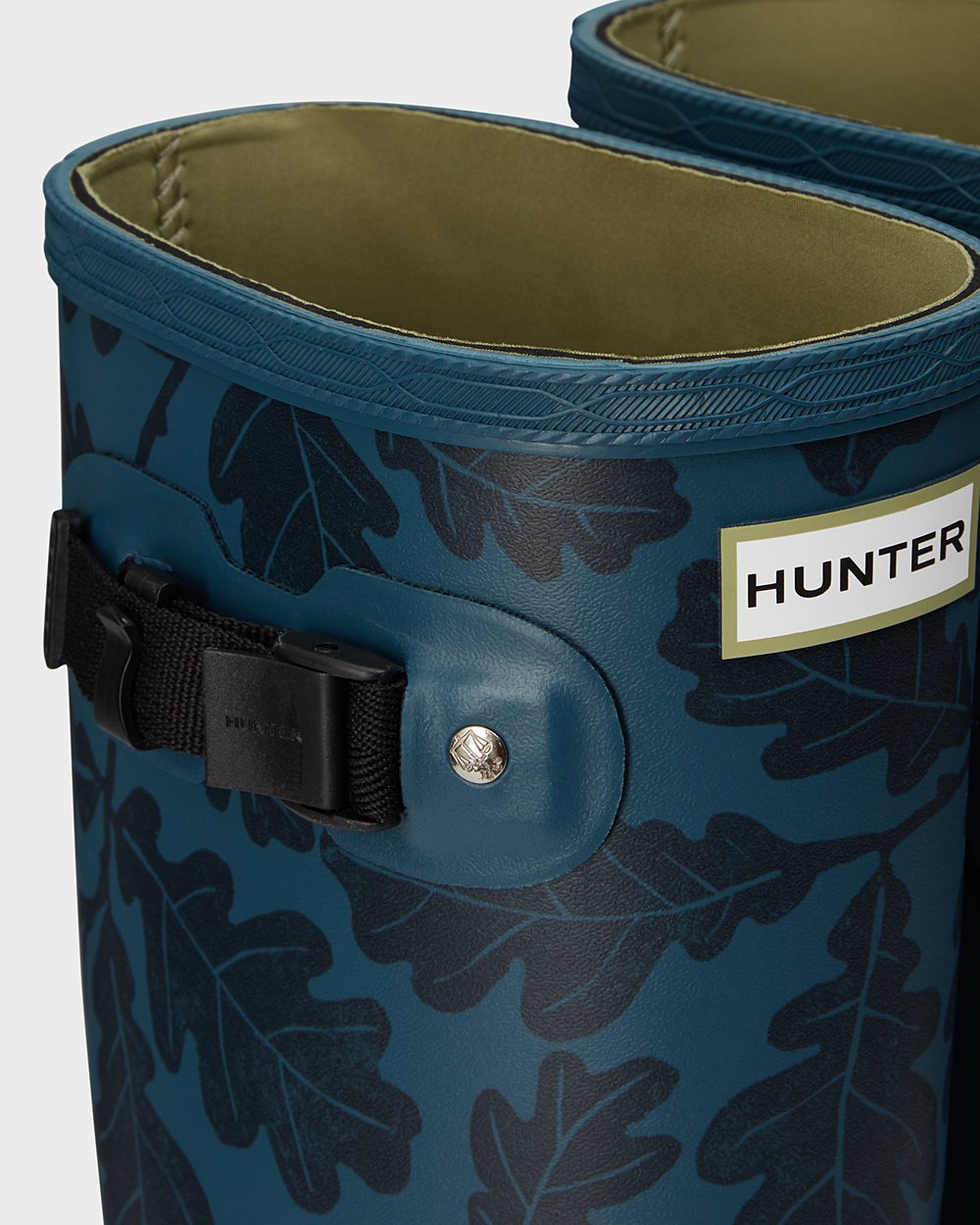 Galochas Altas Hunter Feminina Azuis - National Trust Print Norris Field - 02ROGUDVN
